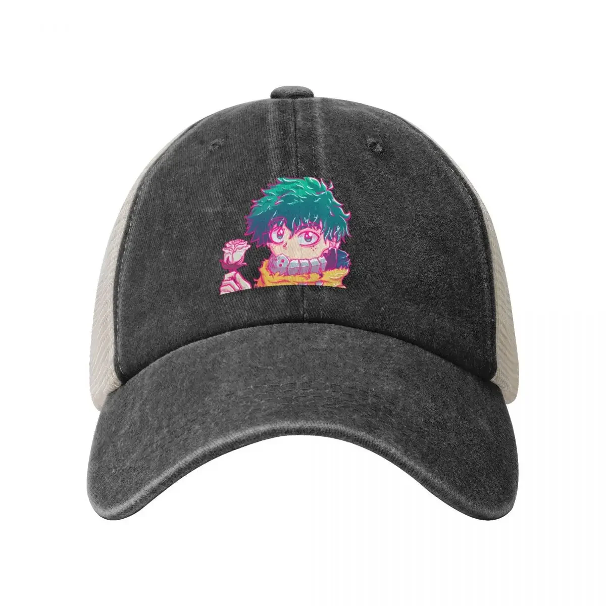 Vigilante Deku with roseCap Baseball Cap Golf Cap western Hat Sun Hats For Women Men's