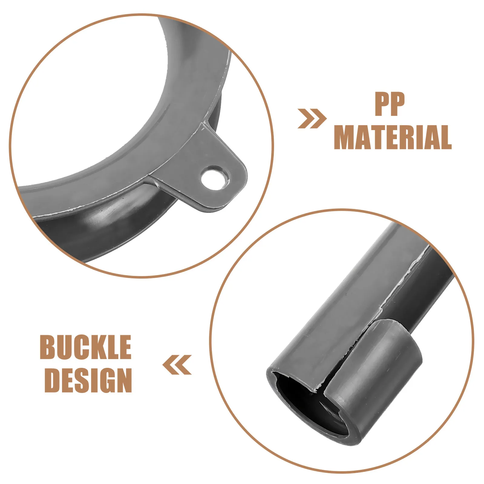 10Pcs U Shape Drain Hose Guide Heavy Duty PP Material Washing Machine Discharge Hose Holder Secure Locking Buckle Design Easy
