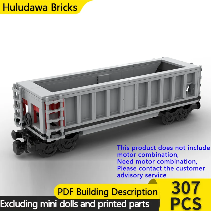 

City Car Model MOC Building Bricks Railway Transportation Coal Wagon Modular Technology Gifts Holiday Assemble Children Toy Suit