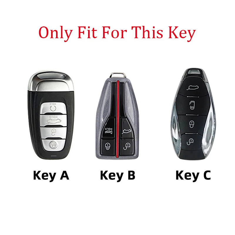 Zinc Alloy Silica Gel Car Key Case Cover Shell Keychain Protection for Hongqi 2021 2022 2023 H5 H9 E-HS9 HS5 HS7 Car Accessories