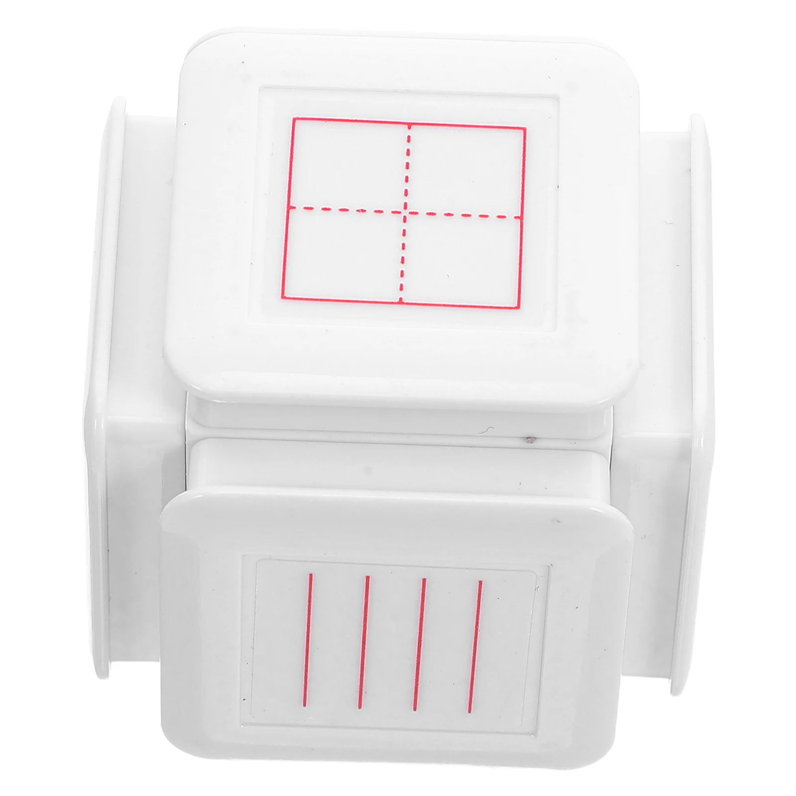 Six-Sided Classroom Handwriting Stamp Versatile Designs Grid Clock Pinyin English Lines for Early Education Supplies
