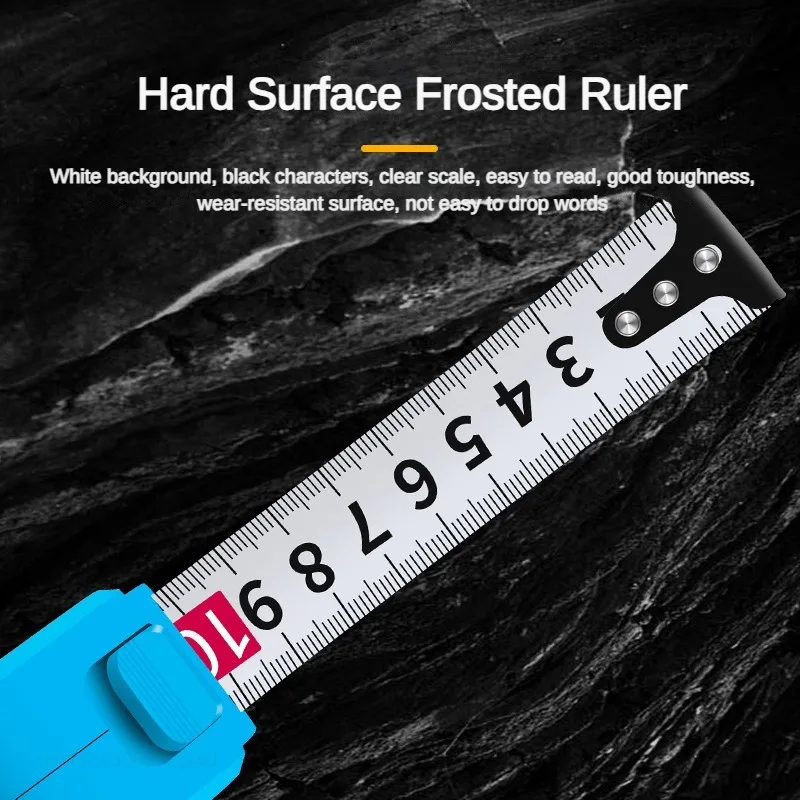 Imagem -05 - Xiaomi-black Steel Material Measuring Tape Medida Espessado Alta Precisão Carpintaria Portátil 5m 75 m 10m 1pc