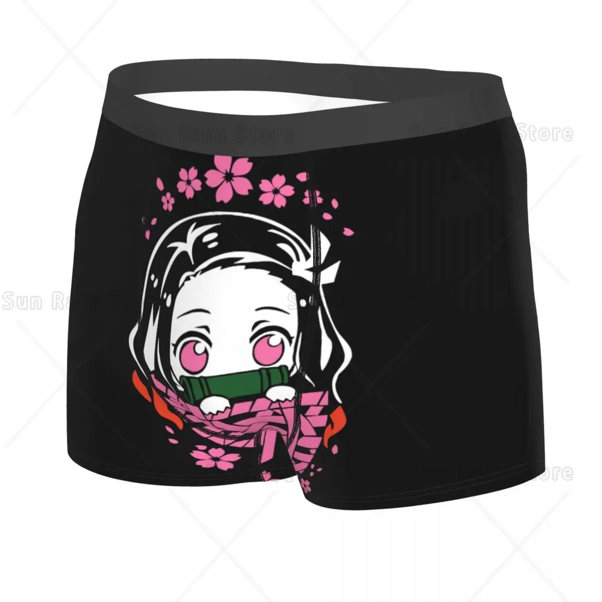 Funny Demon Slayer Boxers Shorts Panties Men's Underpants Breathable Kimetsu No Yaiba Briefs Underwear