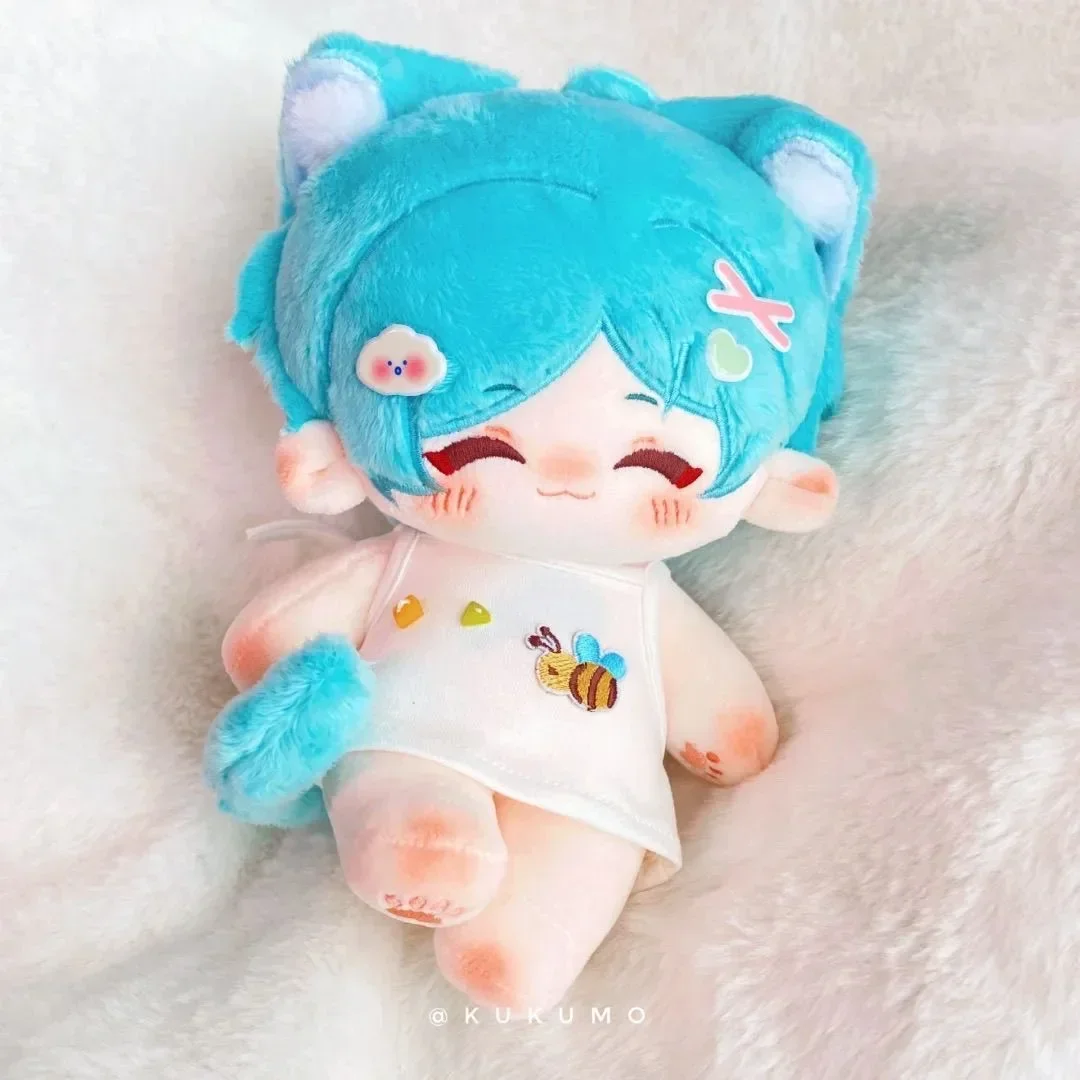 20cm Anime Attribute Shinkai Kanata Cosplay Soft Plush Stuffed Doll Body Handsome Boy Cartoon Dress Up Cotton Stuffed Toys Gift