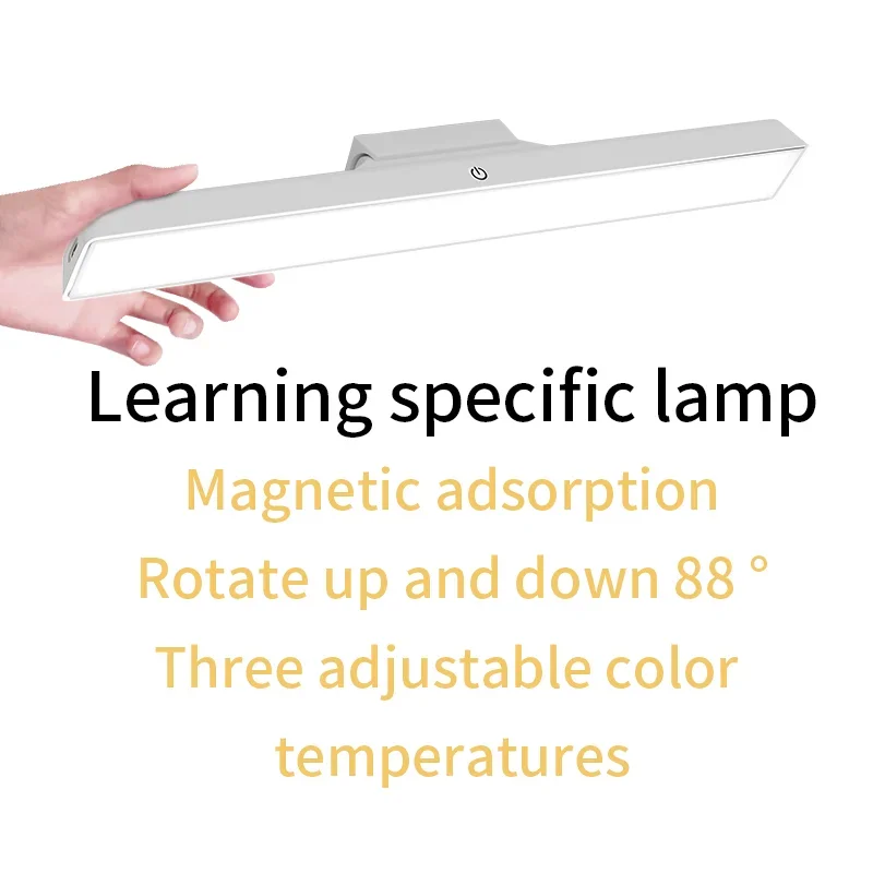 USB dimmable LED wall lamp with 80% rotation temperature adjustable folding desk lamp, used for reading light in the study