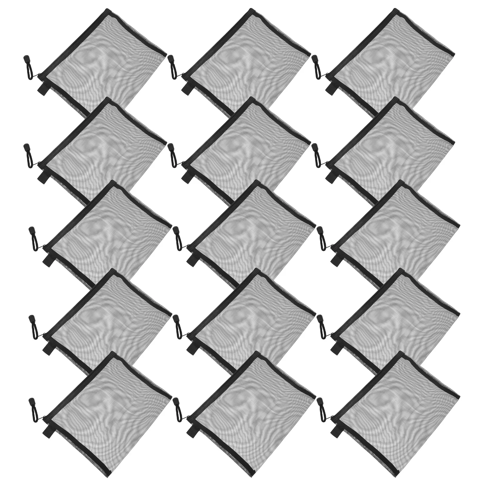 15Pcs Versatile Mesh Pouches Zipper Organizer Bags for Cosmetics Pencils Travel and Daily Use Bag Organizer Pouches