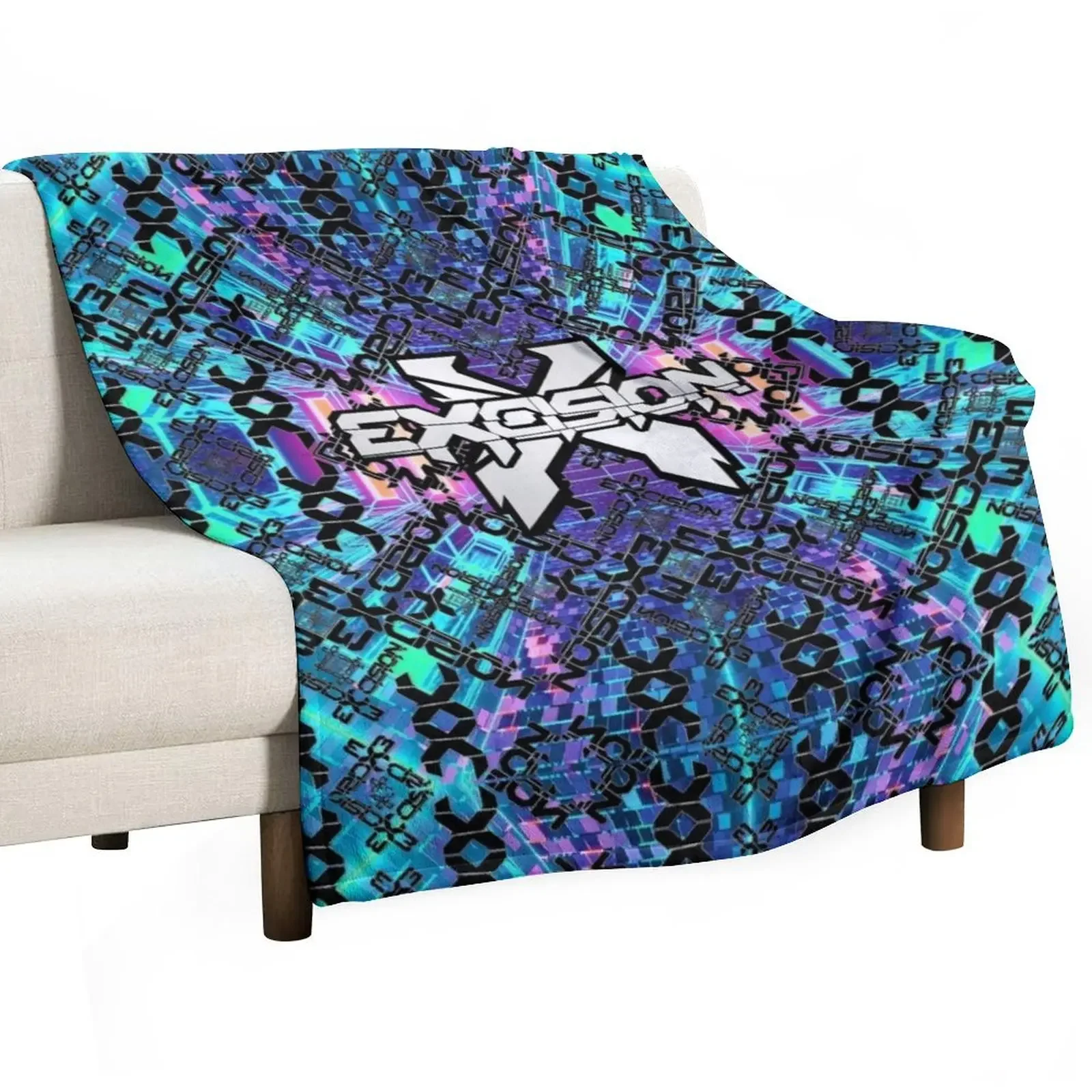 

Excision Bass Rave Music Festival Design for Mens Womens Unisex Throw Blanket Fashion Sofas Blankets For Baby Beach Blankets