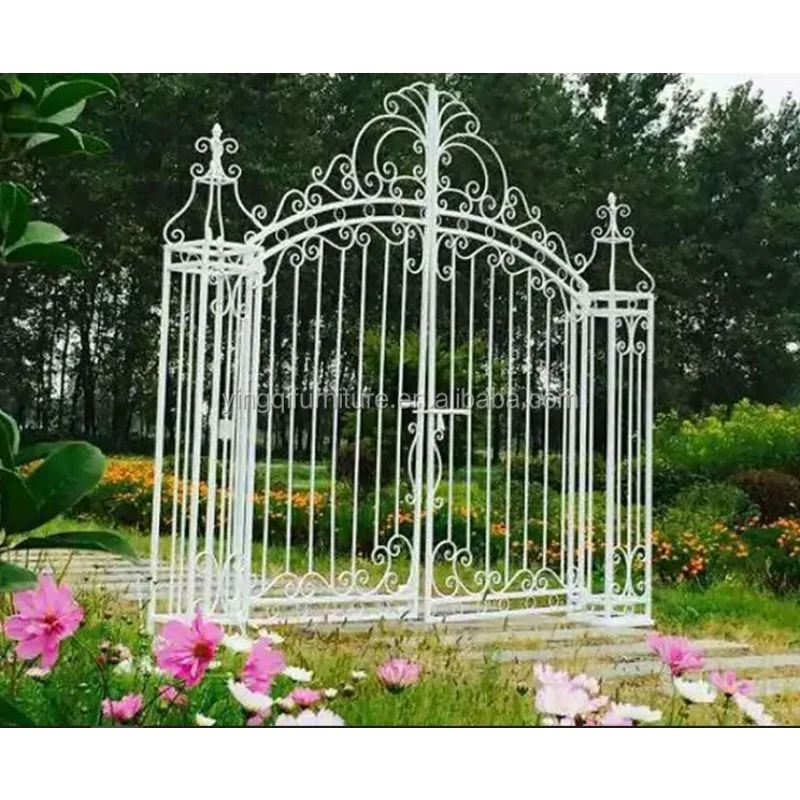 ديكور مرحلة الزفاف بوابة معدنية فرنسية #5