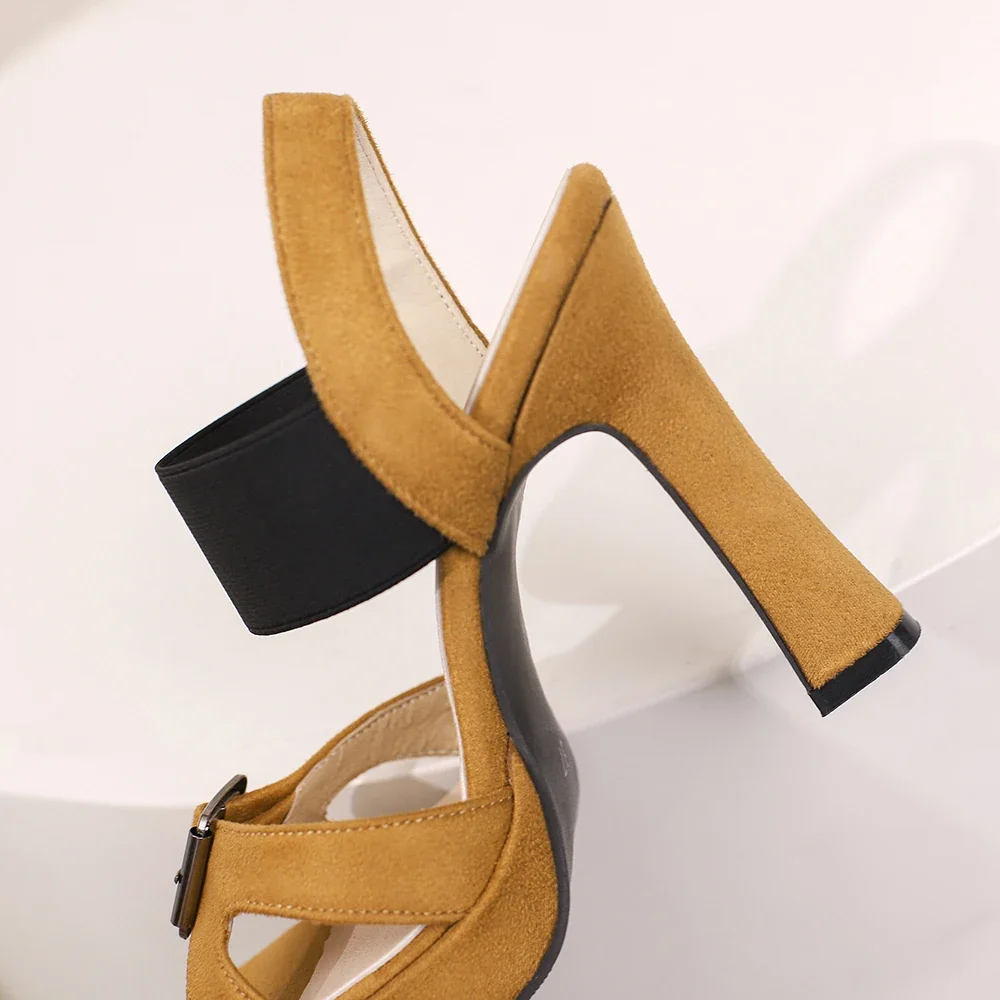 جديد الصيف الكلاسيكية الوردي الأسود المرأة صندل كاجوال حار عالية الكعب سيدة Slingback أحذية زائد حجم كبير 43 48 50