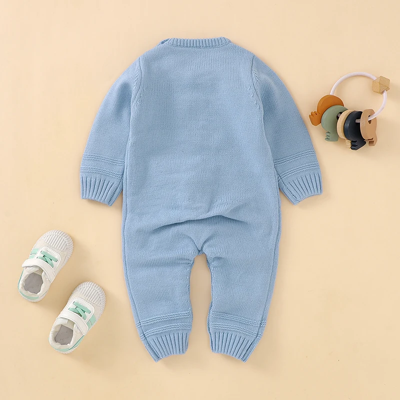 Baby Romper Knitted Infant Boys Girls Jumpsuit Long Sleeve Autumn Newborn Children Clothing Easter Cute Cartoon Rabbits Overalls