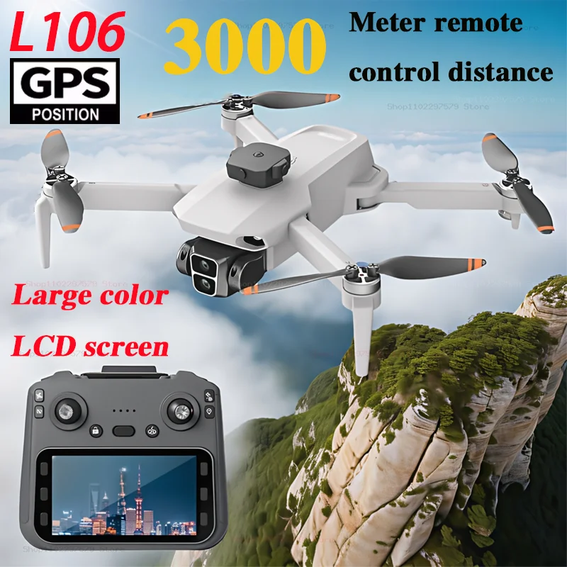 

Новый L106 RC Дрон 8K Профессиональная HD камера Самолет 5G WIFI FPV Видео БПЛА с экраном Пульт дистанционного управления Квадрокоптер Дрон Игрушки Подарки