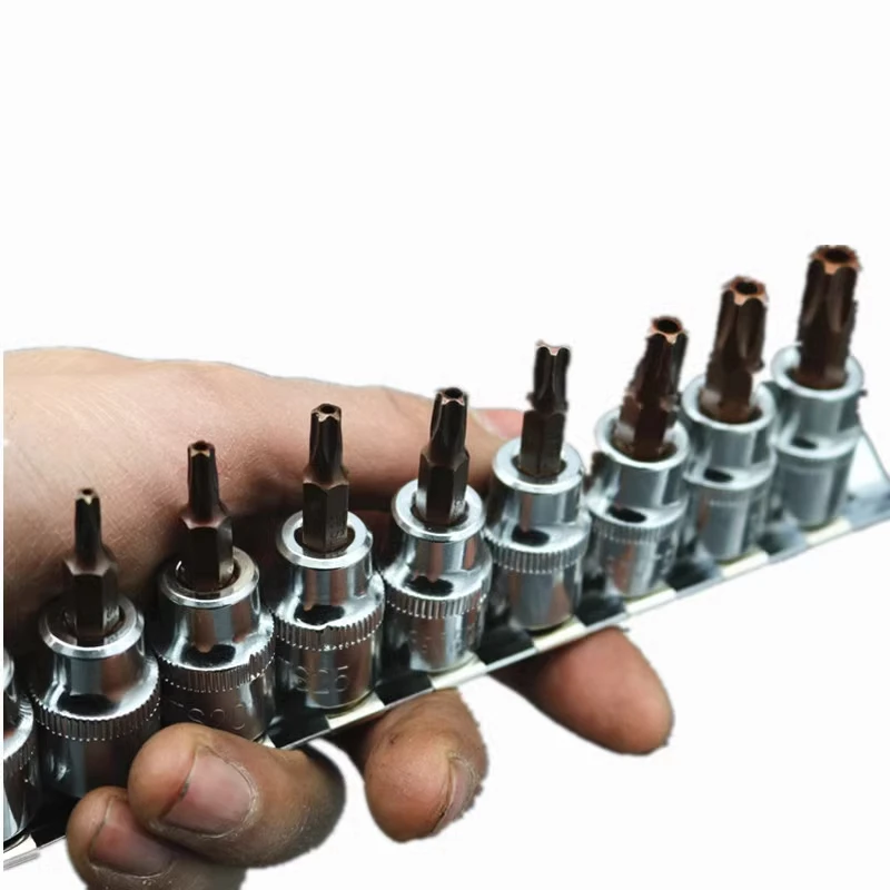 Pentalobe Chave de Fenda Bit Grupo Torx Star Head Cr-v Material Auto Ferramenta Hand Drive Socket Point T10-t50 Pcs por Conjunto