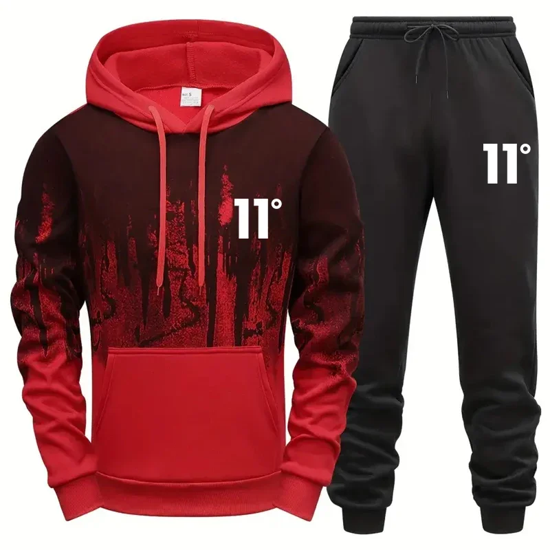 

Casual Fashion High Quality Men's Tracksuit Jogging Men Versatile Sweatshirts Sweat Pants Comfort Daily Sports Simple Hoodie Set