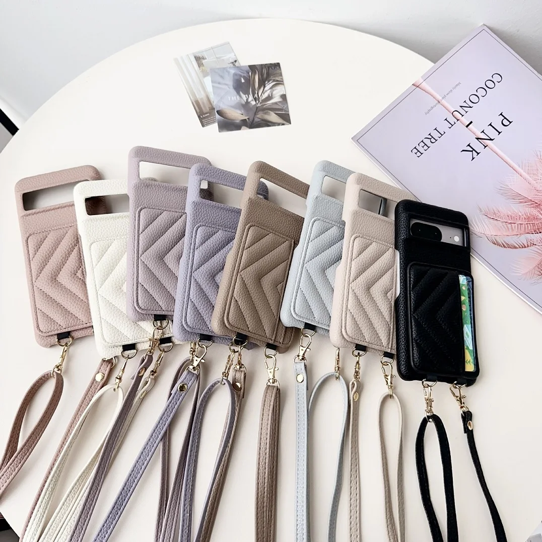 

Модный классический кожаный чехол-бумажник с 3D V-образным слотом для карт для Google Pixel 9A 10 Pro XL 8A 8Pro 7A 7Pro 6A Shell Cover