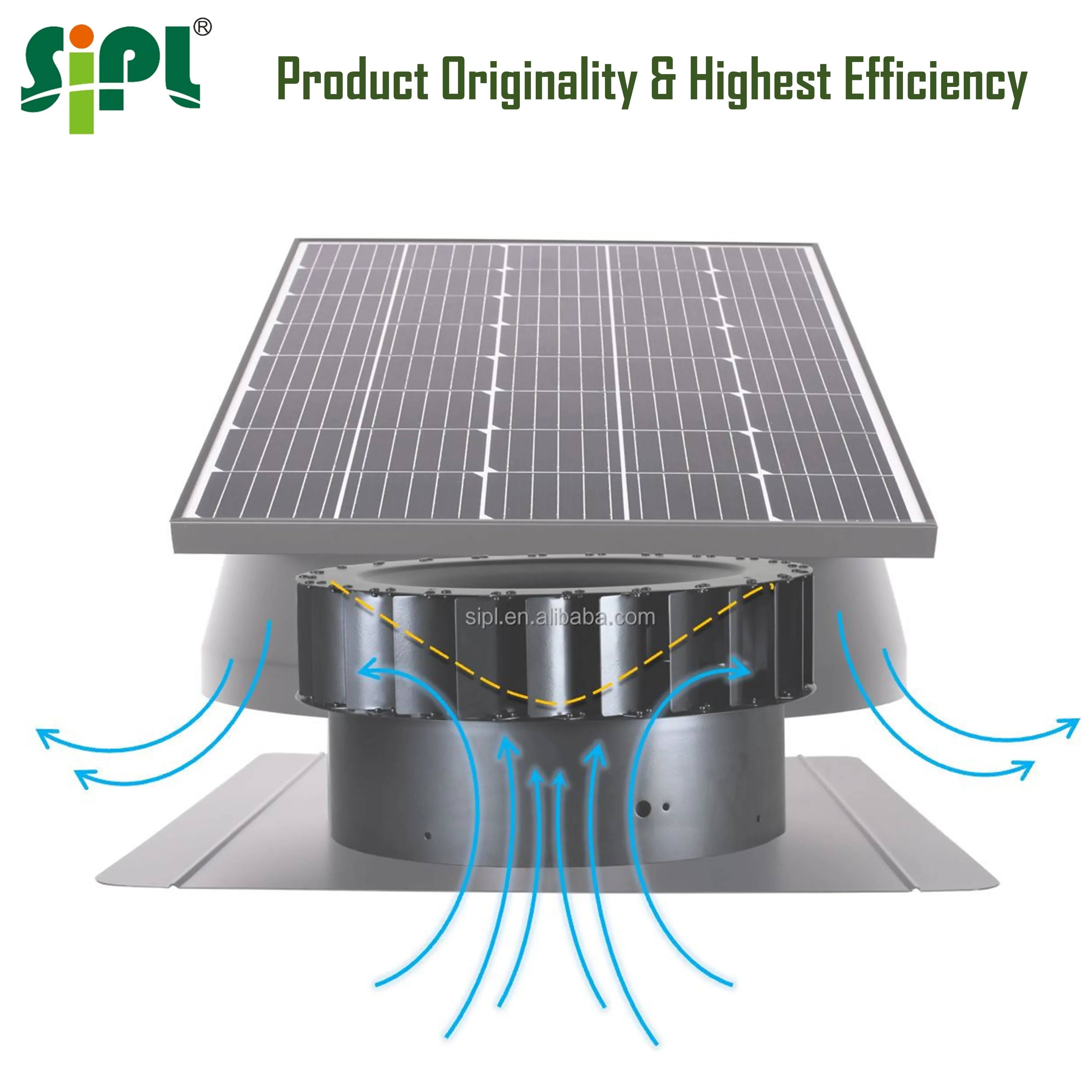 Solar High Pressure Large Turbine Dairy Roof Exhaust Duct Fan Workshop Greenhouse Ox Shed Industrial Ventilation Heat Extractor