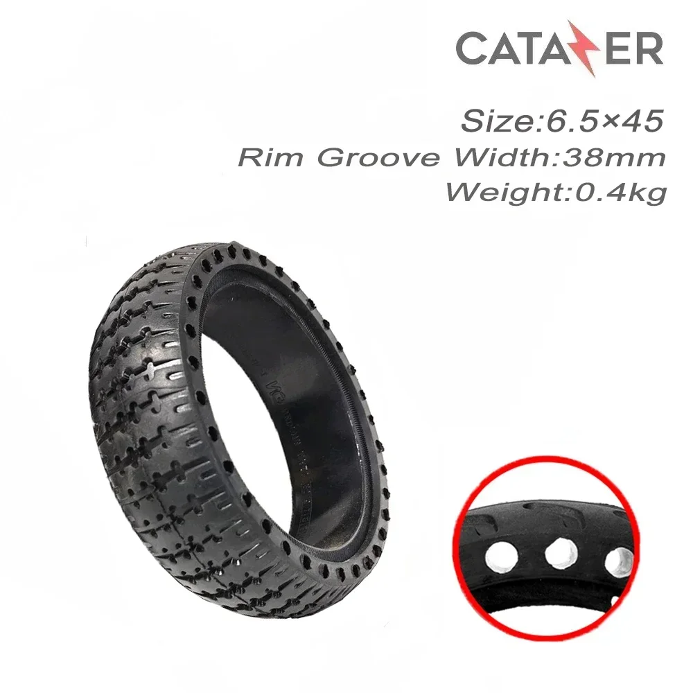 

Electric Scooter Solid Tire 6.5X4.5 Tubeless Honeycomb Tyre 6.5 Inch Explosion-proof Solid Tyre for Twist Car