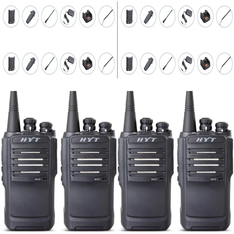 4 Pcs Hytera TC-500S walkie-talkie outdoor small Portable reliable walkie-talkie site high-power analog handheld walkie-talkie