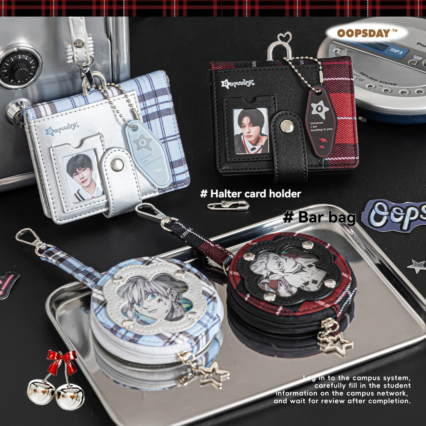 Resting Day Plaid Bag Fashionable And Versatile Pain Window ID Storage Zero Wallet  Portable Card Bag