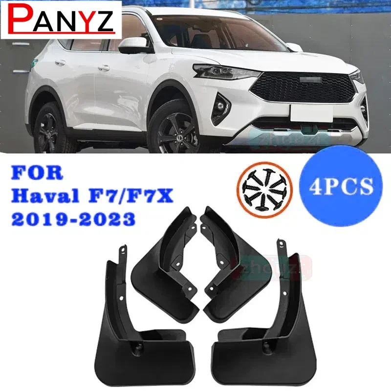 FOR Haval F7 F7X 2019-2023 Mudguard Fender Mud Flap Guards Splash Mudflaps Car Accessories Auto Styline Front Rear 4pcs