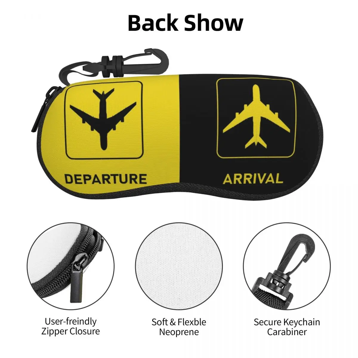 الطيران وصول رحيل تي شيرت والمزيد شل نظارات حالة النظارات الشمسية المحمولة مربع النساء الرجال لينة النظارات حقيبة الحقيبة