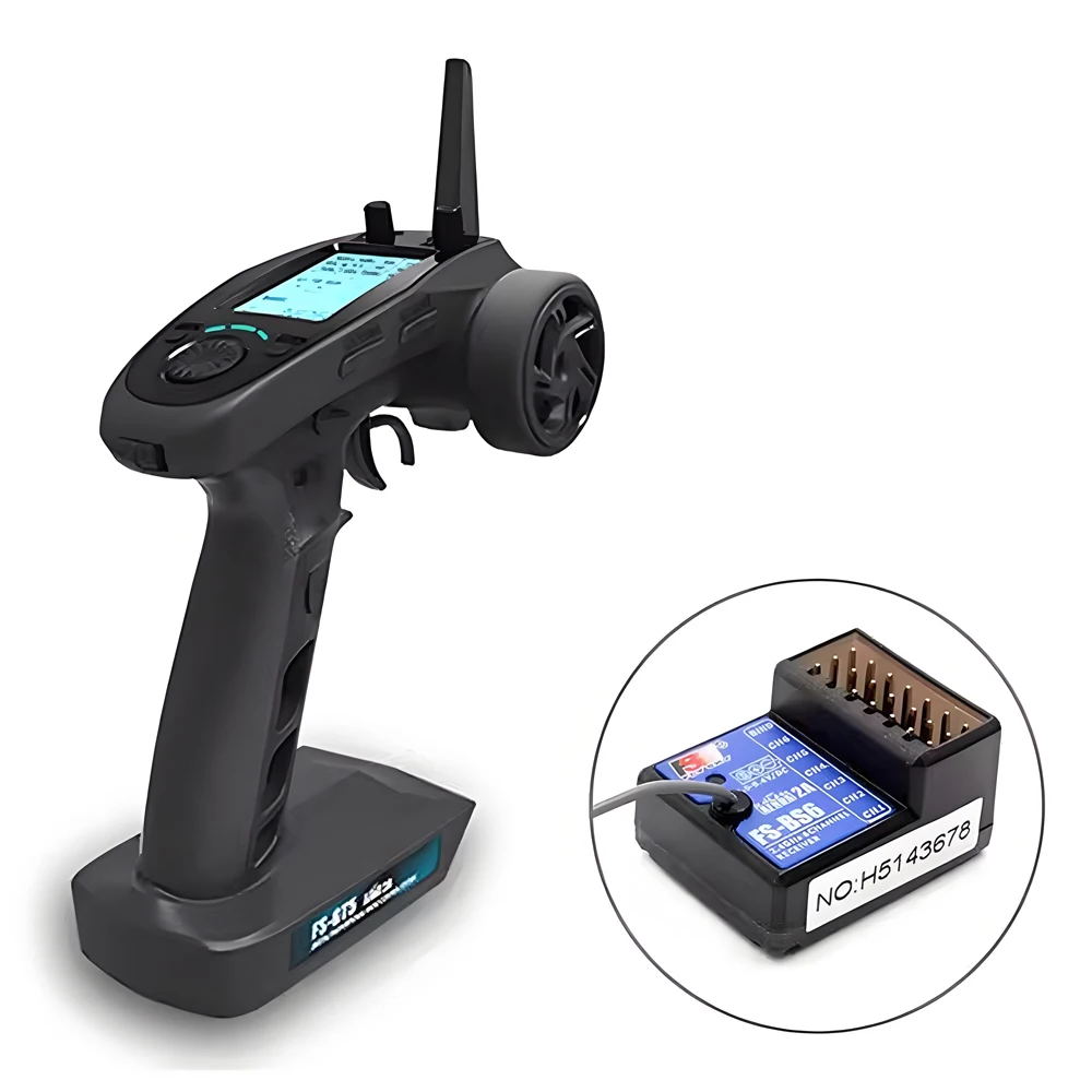 Transmissor de rádio FlySky FS-GT5 FS GT5 2.4G 6CH RC com receptor FS-BS6 6CH