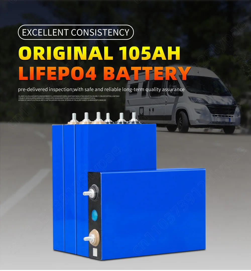 Klasse A 3,2 V 105 Ah Lifepo4-Batterie 4 Stück 16 Stück 6000 + Zyklen wiederaufladbare Lithium-Eisenphosphat-DIY-Golfwagen Haushalt EV RV-Zelle – Detail 3