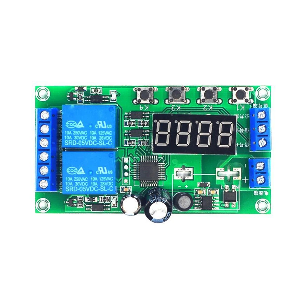 YF-7 2-Channel Delay Relay Board Pulse Trigger Cycle Timer 0.01s-999m Delay Time Cycle Delay Timer Control