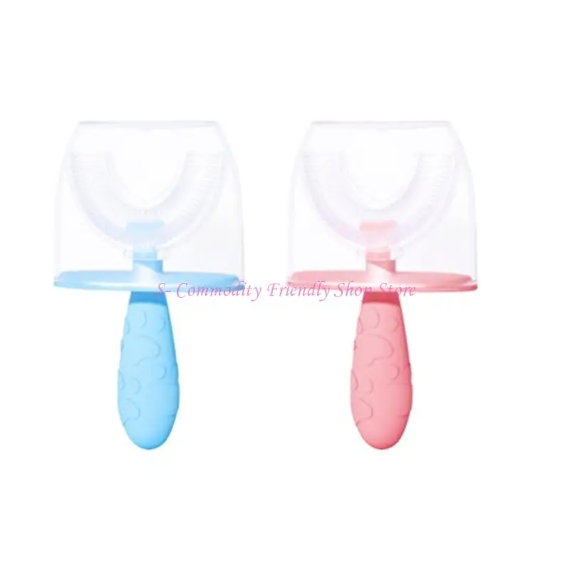 

85AE Toddler Toothbrush Silicone Round Brushes For 2-6 Year Olds Soft Bristles Chewable Design Encourages Independent Brushing