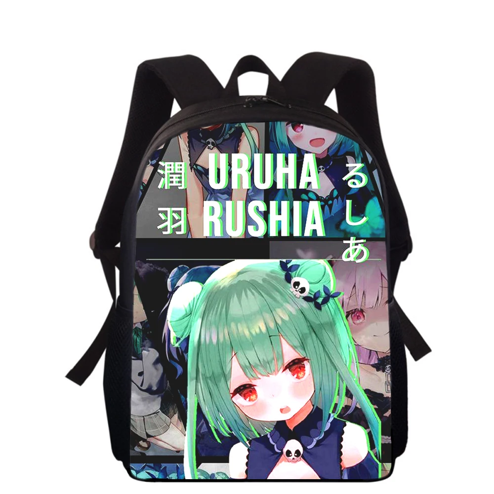 Rushia 3D Print Primary School Bags para Crianças, Meninos e Meninas Back Pack, Estudantes Sacos de livros, 16"