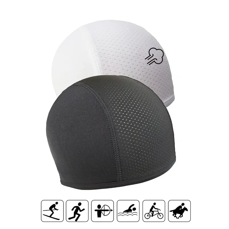 1/3pcs Cycling Quick Drying Helmet Hat Breathable Motorcycle Balaclavas Helmet Inner Sweat Wicking Hat for Sports Hat Caps