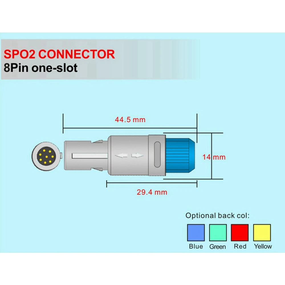 standard spo2 sensor parts assembling Connetor 7pins 8pins  6pins  10 pins 14 Pins 5pcs packing