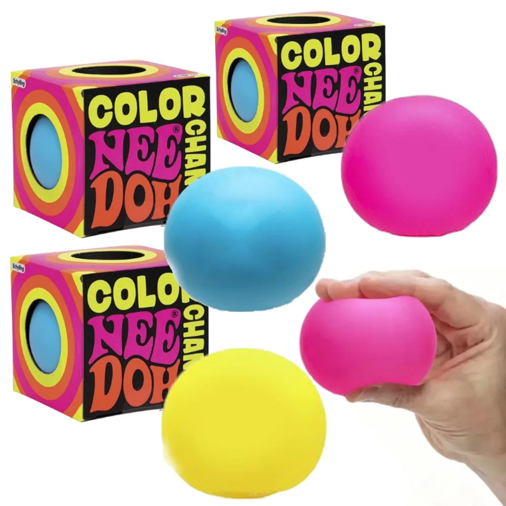 Soft Squishy Color Changing NeeDoh Stress Relief Ball Schylling Fidget Sensory Toy Surprise Box Gift for Kids Adults
