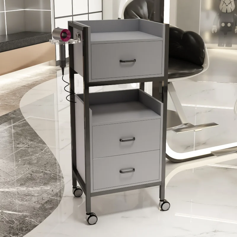 Manicure Cart Spa Furniture Aesthetic Roulette Storage Trolley Portable Aesthetics Aluminum Beauty Salon Tray Stations Lash Hair