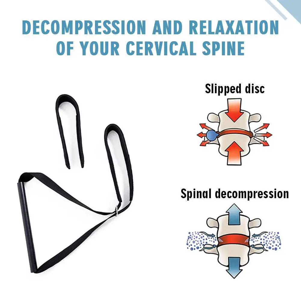 Cinturón de tracción Cervical en forma de Y, banda de descompresión, tubo de hierro actualizado, estiramiento Espinal, corrección del dolor, alivio de Brace Th Y2V0