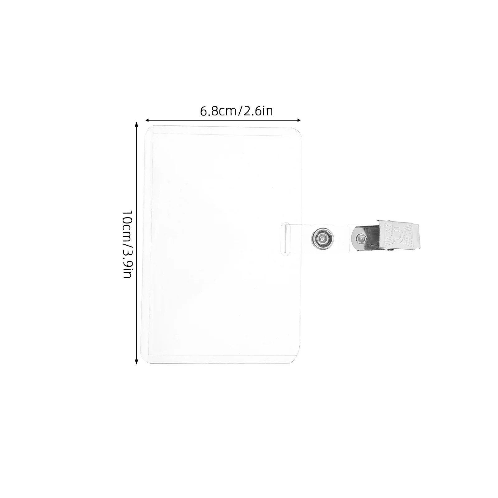 50 Sets wasserdichter Ausweishalter, transparent, Clip-Kartenhülle für Büro, Outdoor, Veranstaltungen, Clip-Ausweishalter