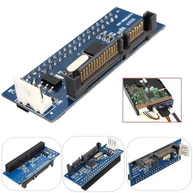 IDE naar SATA Converterkaart voor 3,5 inch oude stijl HDD CD Drive Schrijver Parallelle poort naar seriële poort Verleng adapter