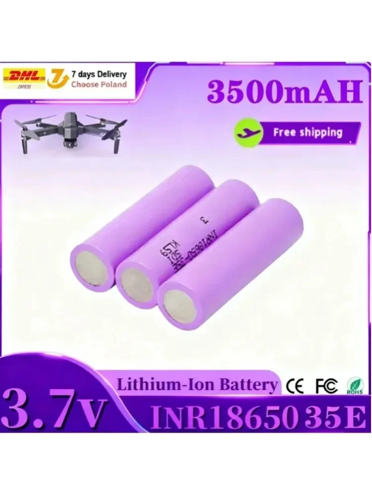 VariCore Original 18650 35E 3.7V 3500mAh Maksymalny prąd rozładowania 13A Bateria do powerbanków, baterie do latarek — 2