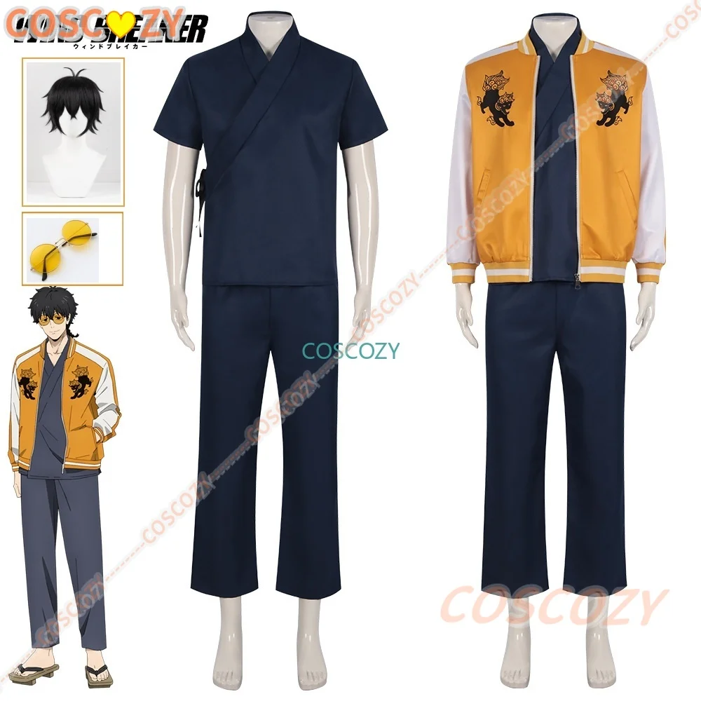 Cosplay Jo Togame Anime Wind Breaker Costume Cosplay Parrucca Shishitoren Uniforme scolastica Choji Tomiyama Occhiali da festa di Halloween