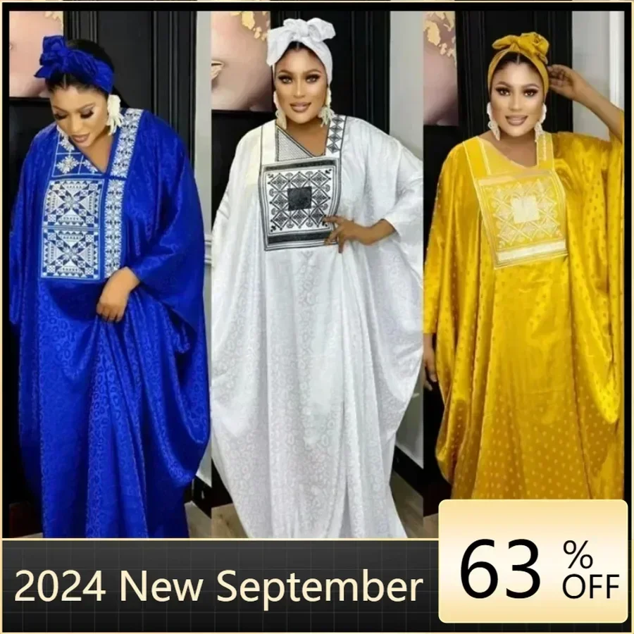 Abaya untuk wanita Dubai mewah 2024 Afrika Muslim gaun mode Kaftan panjang Maxi gaun pesta malam Boubou jubah gaun Abaya