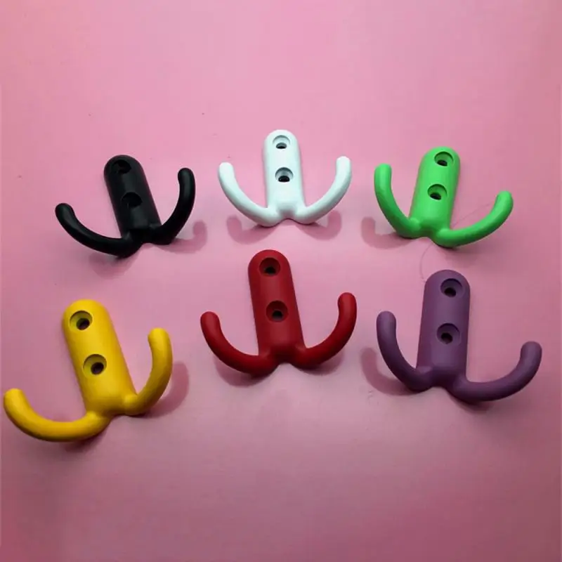 Multicolor Metal Wall Key Holder Towel Clothes  Hooks Decorative Kindergarten Children Satchel Door Wall Hanger