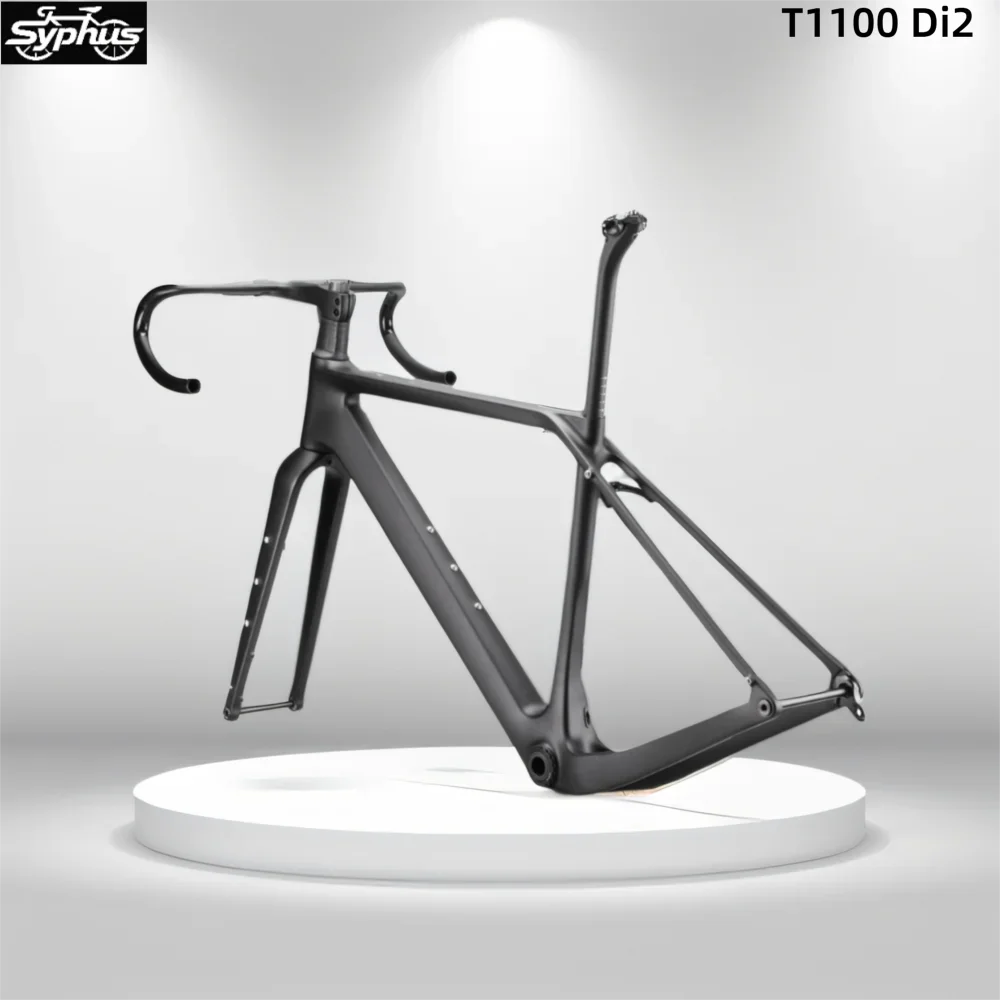 

Syphus carbon fiber gravel bicycle frame fully concealed cable routing T47 thru axles disc brake carbon fiber road bike frame
