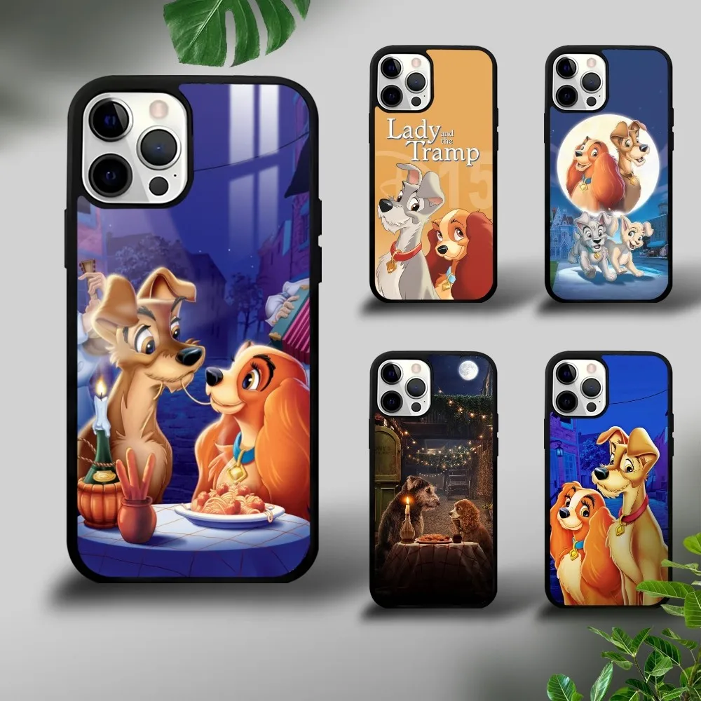 

Lady and the Tramp Phone Case For iPhone 16 15 14 13 12 11 Pro Xs Max Mini Plus Celulares Hard Funda