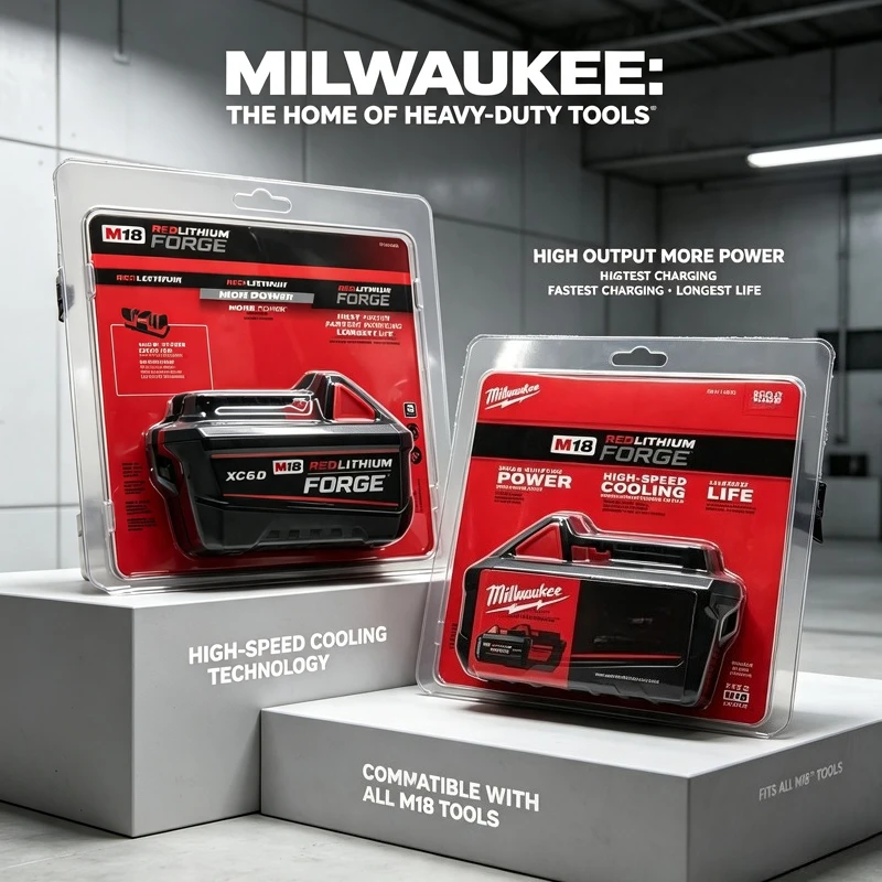 Original Milwaukee M18 REDLITHIUM FORGE Battery 6.0Ah 48-11-1860,Wide Compatibility Battery For Cordless Drill And power Tools