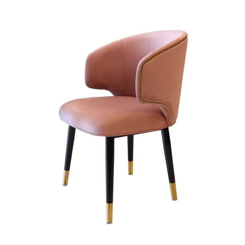 

#Modern Scandinavian Mid-Century Dining Chair Set Of 2 Upholstered Leather Seat With Backrest Solid Wood For Kitchen Dining Room