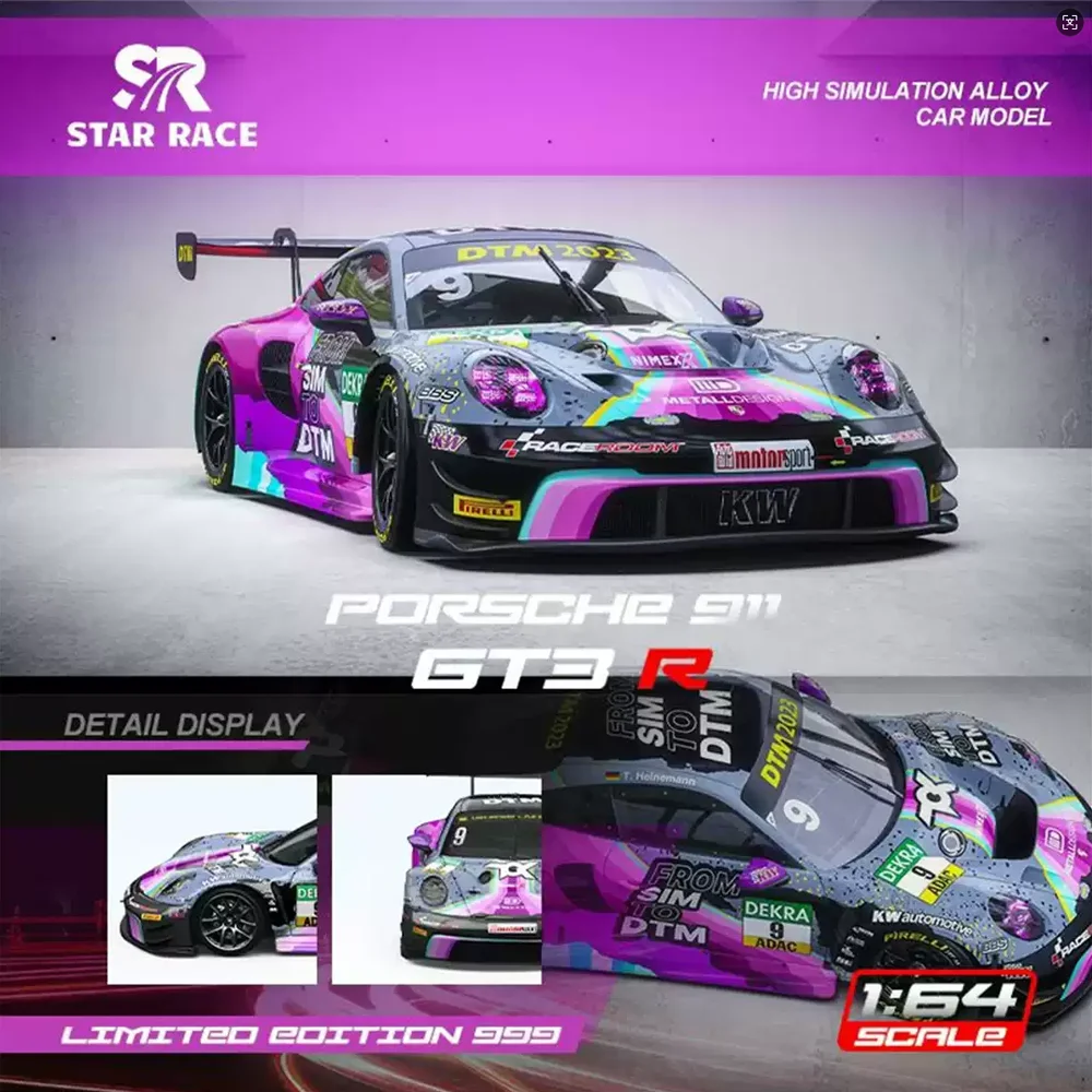 

Presale Star Race 1/64 992 GT3 R & 911 GT3 Diecast Model Car Set – Race Track Version Limited Alloy Collectible for Adult Hobbyi