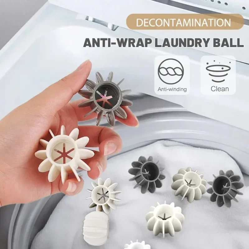 

12PCS Laundry Ball Reusable Silicone Clothes Hair Cleaning Tools Pet Hair Remover Washing Machine Cat Hair Catcher Laundry Ball