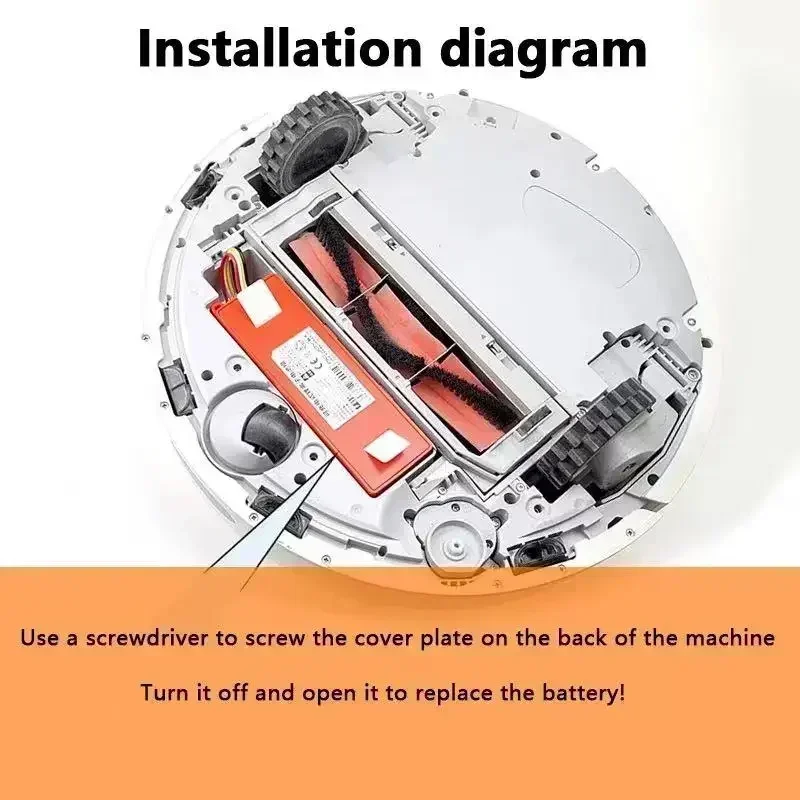 BRR-2P4S-5200S 2600mAh-3500mAh-5000mAh-6500mAh Battery for Xiaomi Roborock S Series-Compatible with S55/S60/S65/S5 MAX/S6 Models
