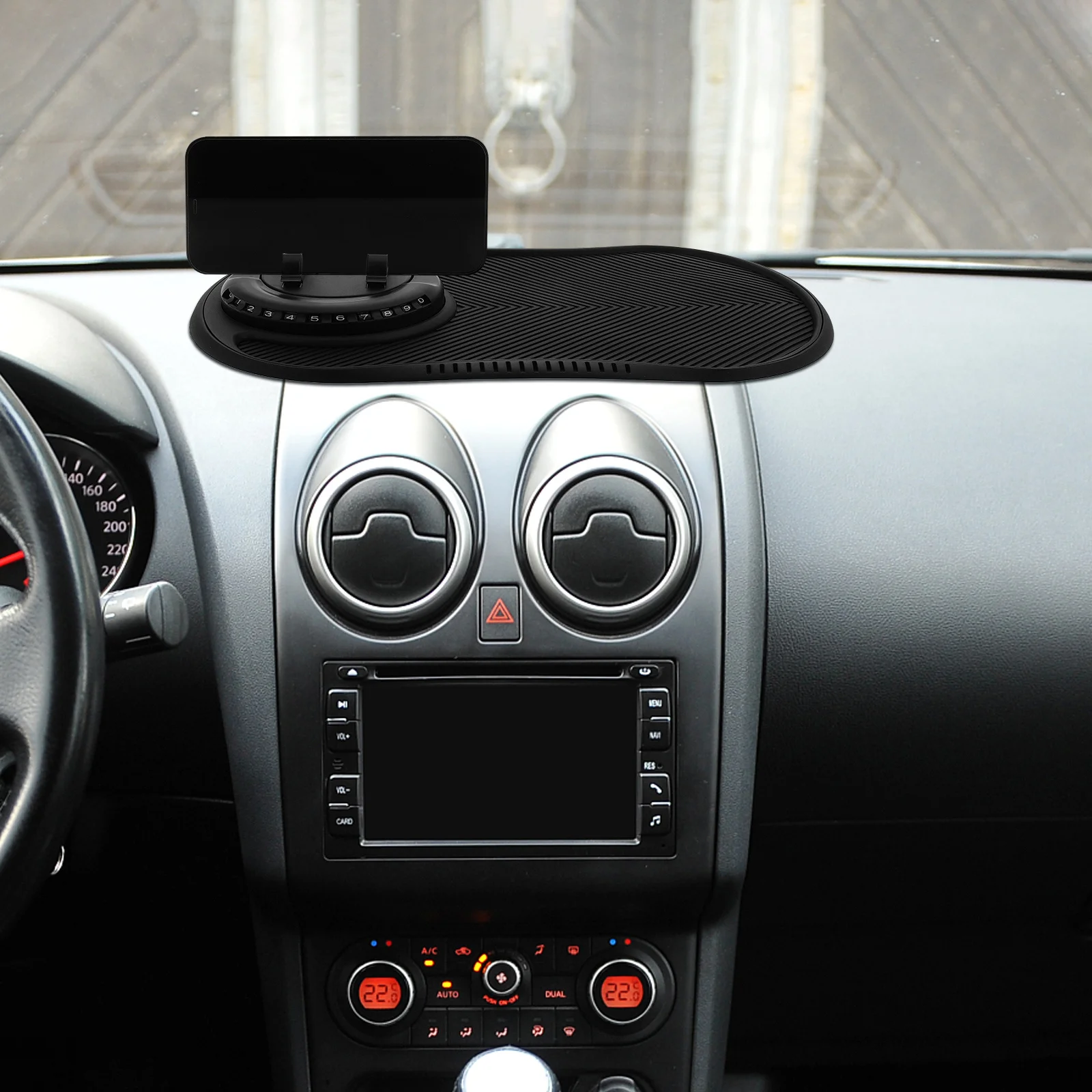 

Universal Non-Slip Car Dashboard Mat Pvc Anti-Skid Phone Sunglasses Holder Adjustable Dash Organizer Pad Dashboard Storage