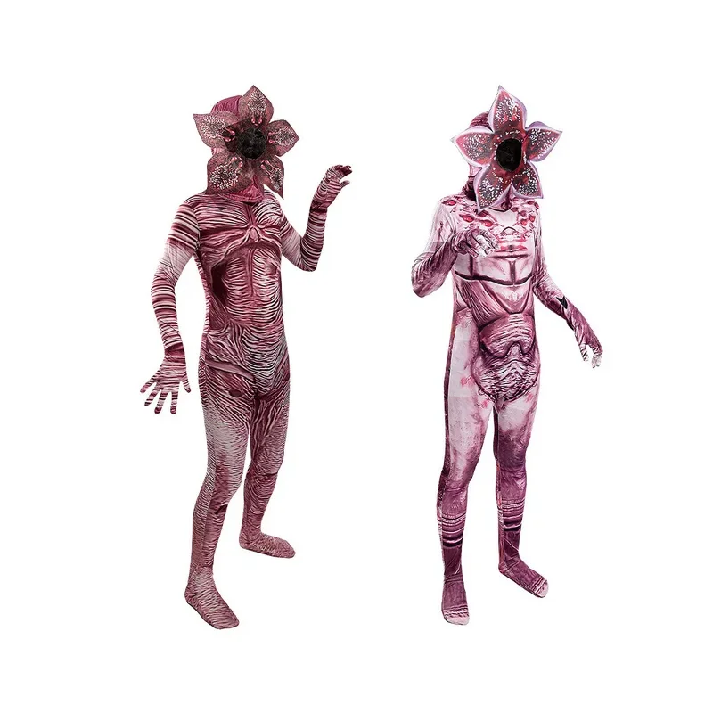 Carnivorous jumpsuit Halloween horror cosplay tight fitting clothing for children and adults with the same strange story