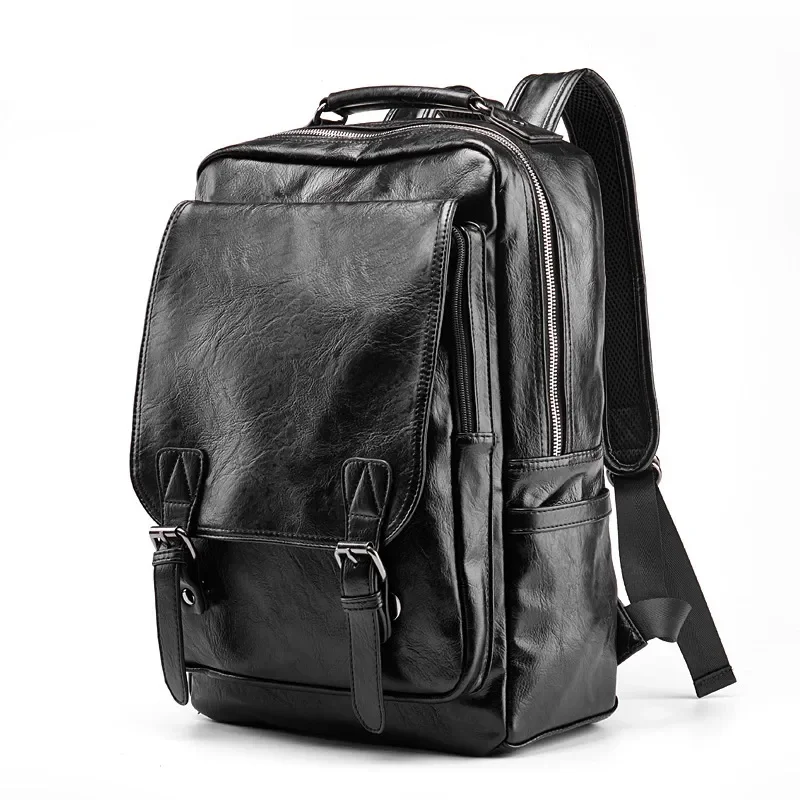 New Backpack Travel Leather Male Waterproof Laptop Bagpack Teenage Student Men Backpack Luxury Backpack Mochila School For Bag